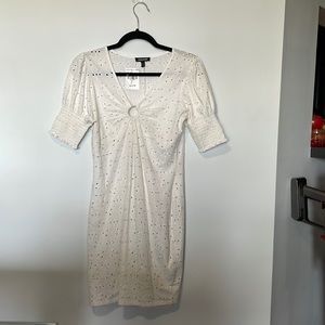 Express white crochet mini dress